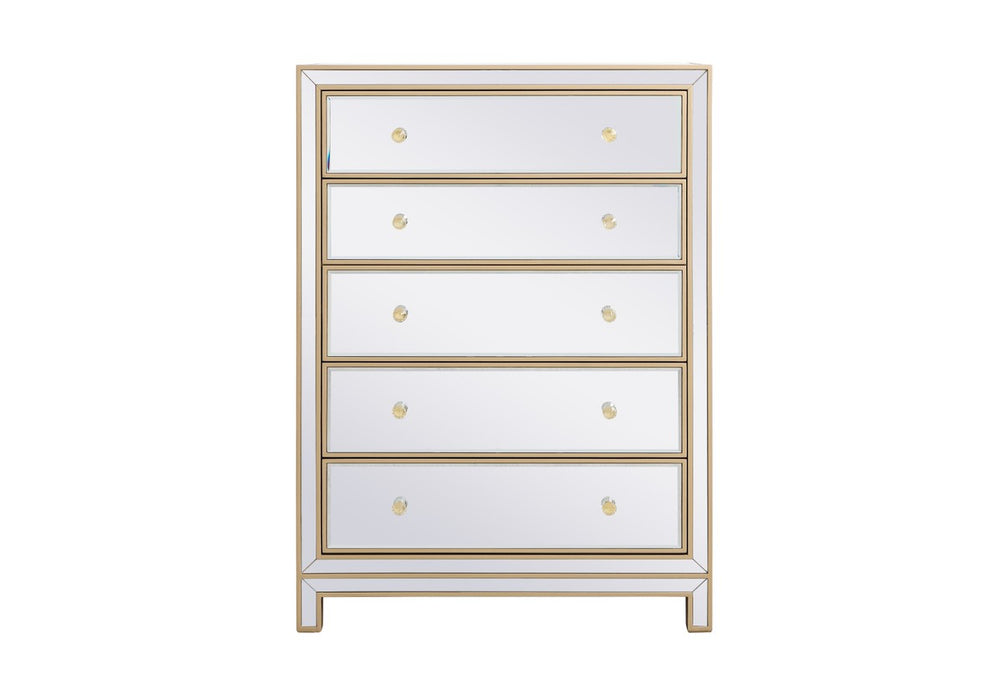 Elegant Lighting MF72026G Cabinet, Gold
