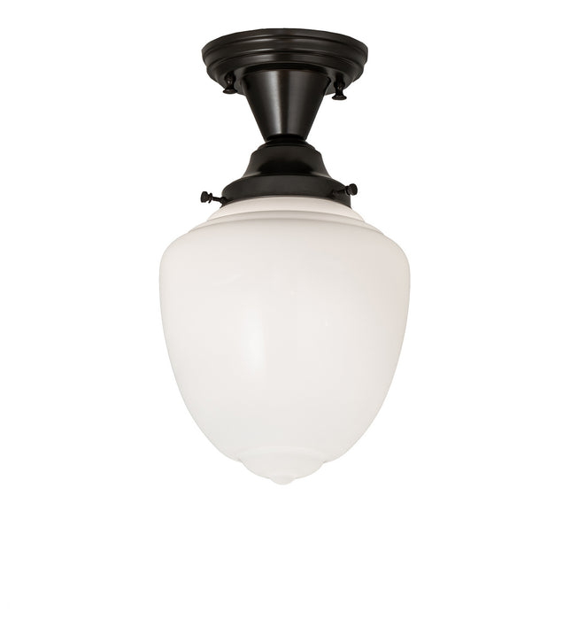 Meyda Tiffany 176840 One Light Semi-Flushmount, Craftsman Brown