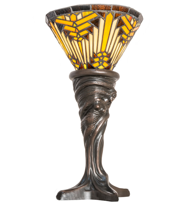 Meyda Tiffany 244882 One Light Mini Lamp, Mahogany Bronze