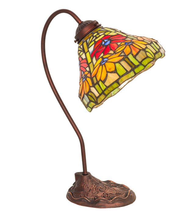 Meyda Tiffany 247784 One Light Desk Lamp, Mahogany Bronze