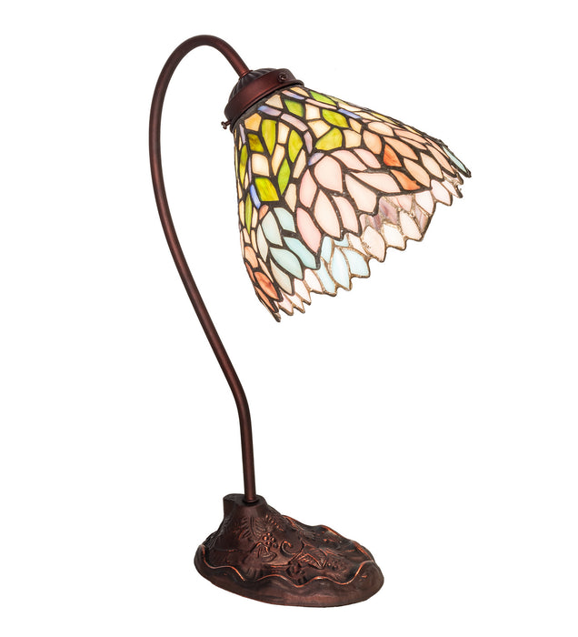 Meyda Tiffany 247791 One Light Desk Lamp, Mahogany Bronze