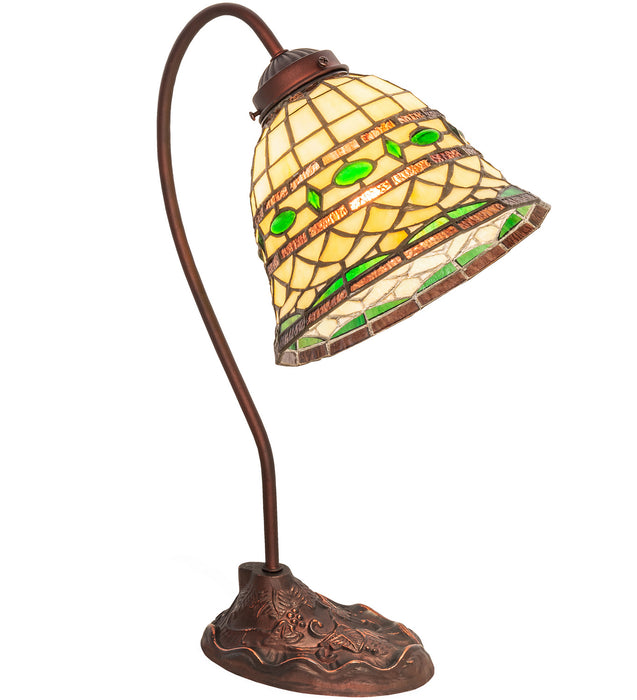 Meyda Tiffany 247792 One Light Desk Lamp, Mahogany Bronze