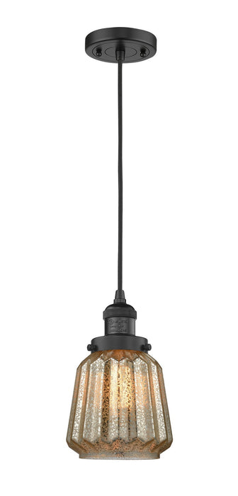 Innovations 201C-BK-G146-LED LED Mini Pendant, Matte Black