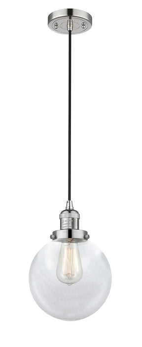 Innovations 201C-PN-G202-8-LED LED Mini Pendant, Polished Nickel