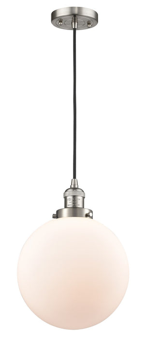 Innovations 201C-SN-G201-10-LED LED Mini Pendant, Brushed Satin Nickel