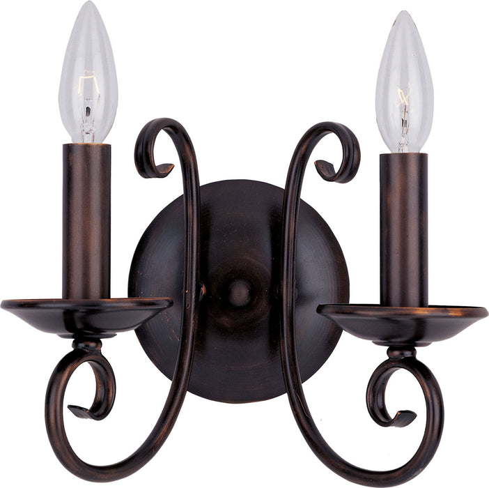 Maxim 70002OI Two Light Wall Sconce, Oil Rubbed Bronze