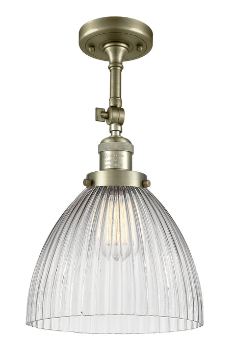 Innovations 201F-AB-G222-LED LED Semi-Flush Mount, Antique Brass
