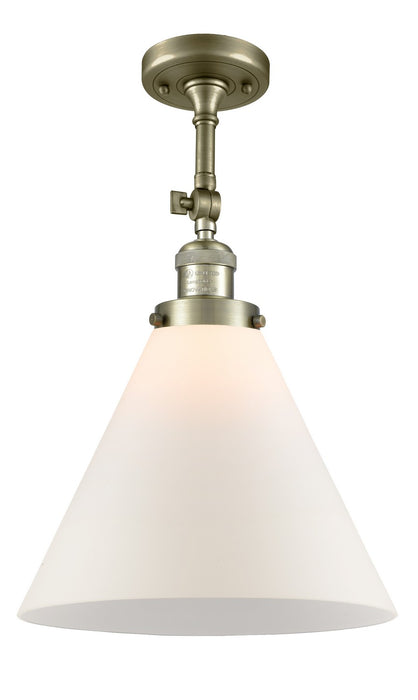 Innovations 201F-AB-G41-L-LED LED Semi-Flush Mount, Antique Brass