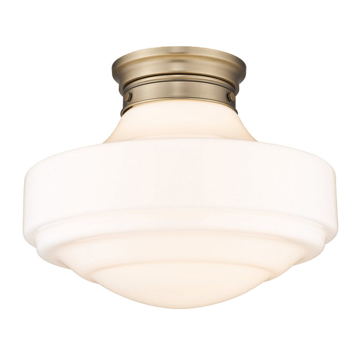 Golden 0508-LSF MBS-VMG One Light Semi-Flush Mount, Modern Brass