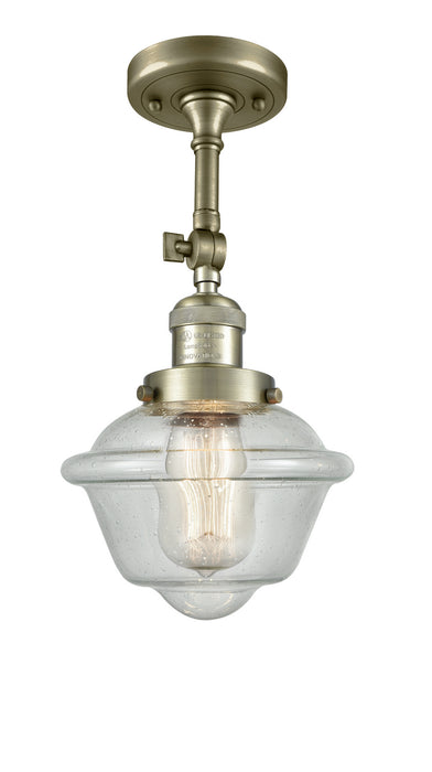 Innovations 201F-AB-G534-LED LED Semi-Flush Mount, Antique Brass