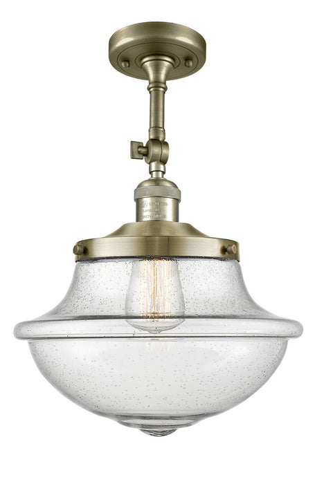 Innovations 201F-AB-G544-LED LED Semi-Flush Mount, Antique Brass