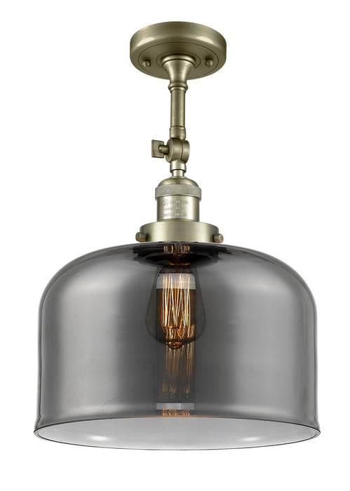 Innovations 201F-AB-G73-L One Light Semi-Flush Mount, Antique Brass