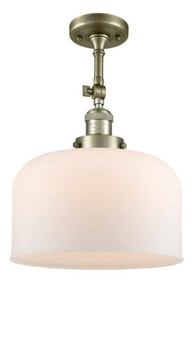Innovations 201F-AB-G71-L-LED LED Semi-Flush Mount, Antique Brass