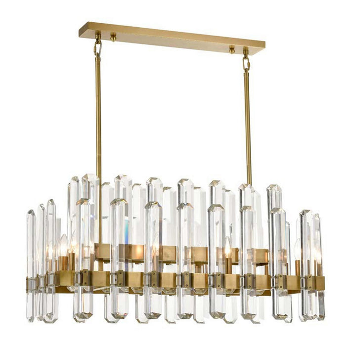 Zeev Lighting CD10334-10-AGB Ten Light Chandelier, Aged Brass