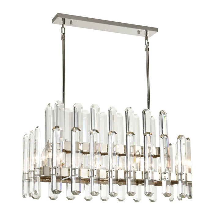 Zeev Lighting CD10335-10-PN Ten Light Chandelier, Polished Nickel