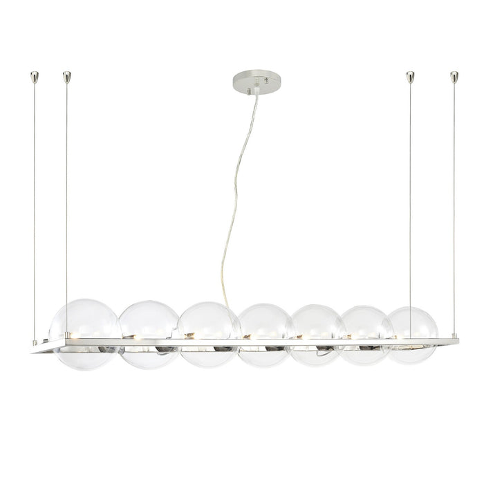 Zeev Lighting CD10375-7-PN Seven Light Chandelier, Polished Nickel