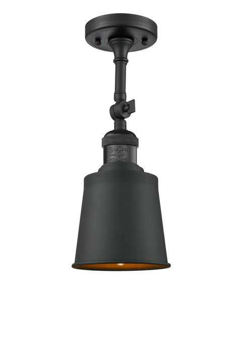 Innovations 201F-BK-M9-BK One Light Semi-Flush Mount, Matte Black