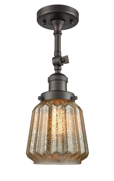 Innovations 201F-OB-G146 One Light Semi-Flush Mount, Oil Rubbed Bronze