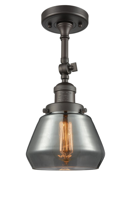 Innovations 201F-OB-G173 One Light Semi-Flush Mount, Oil Rubbed Bronze