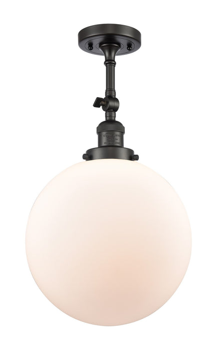 Innovations 201F-OB-G201-12-LED LED Semi-Flush Mount, Oil Rubbed Bronze