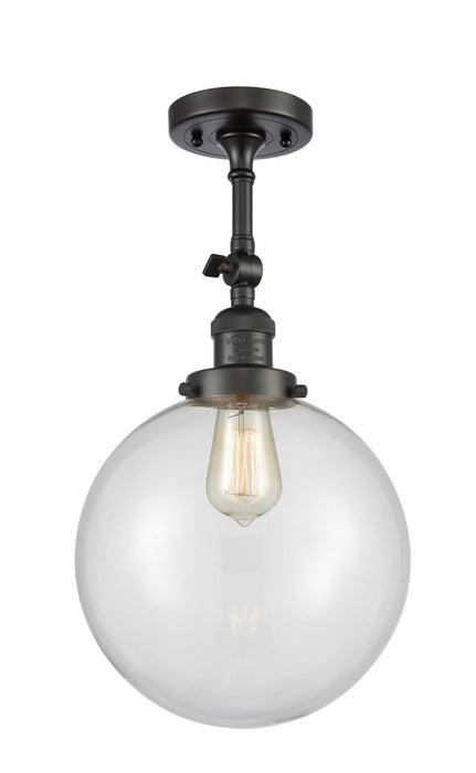 Innovations 201F-OB-G202-10-LED LED Semi-Flush Mount, Oil Rubbed Bronze