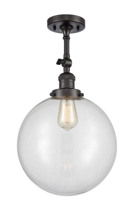 Innovations 201F-OB-G202-12-LED LED Semi-Flush Mount, Oil Rubbed Bronze