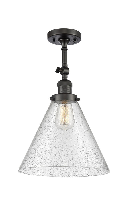 Innovations 201F-OB-G44-L-LED LED Semi-Flush Mount, Oil Rubbed Bronze