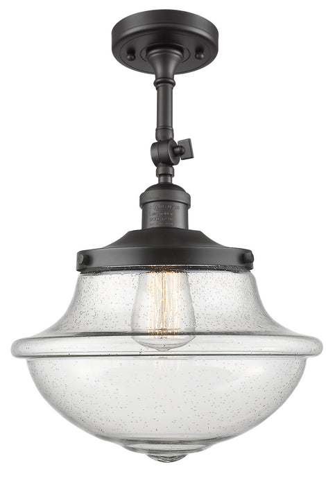Innovations 201F-OB-G544 One Light Semi-Flush Mount, Oil Rubbed Bronze