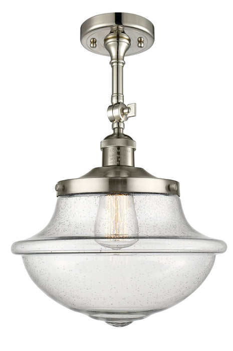 Innovations 201F-PN-G544 One Light Semi-Flush Mount, Polished Nickel