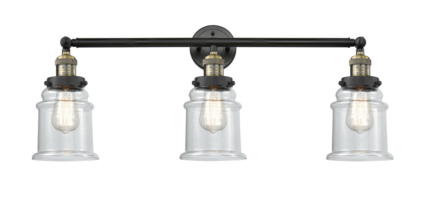 Innovations 205-BAB-G182 Three Light Bath Vanity, Black Antique Brass