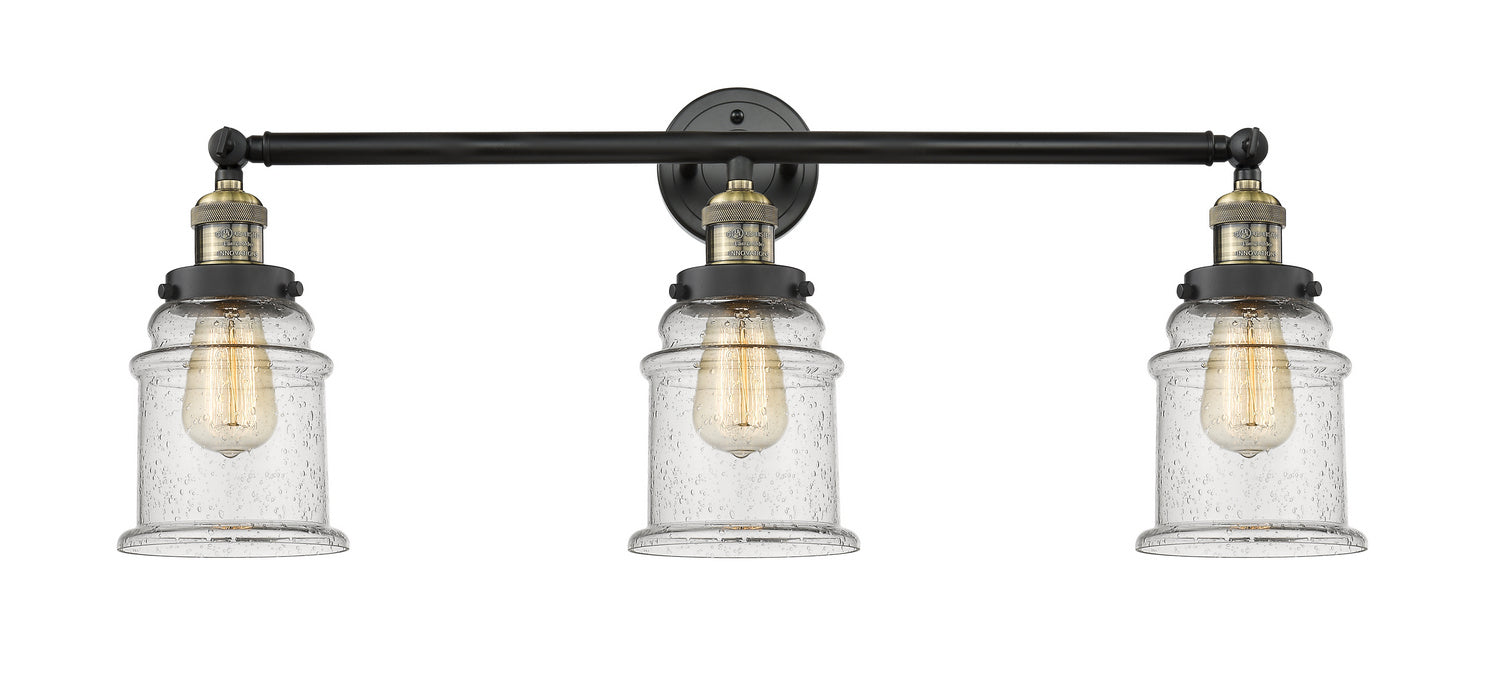 Innovations 205-BAB-G184 Three Light Bath Vanity, Black Antique Brass