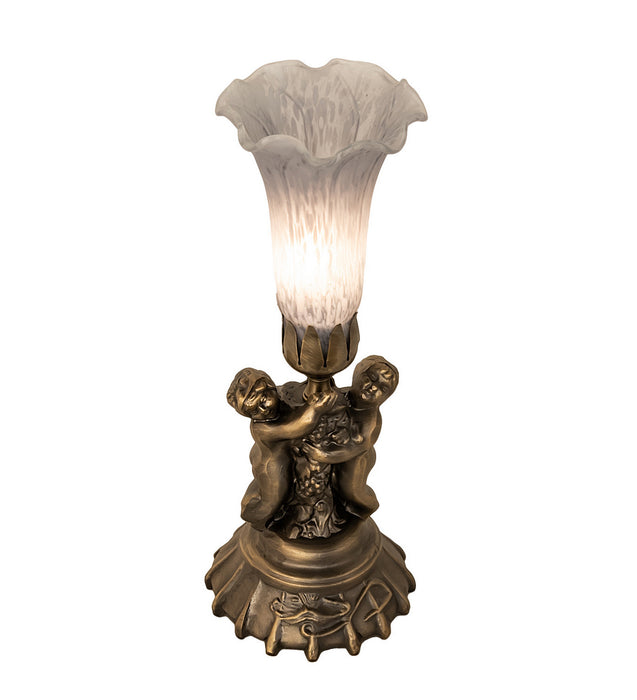 Meyda Tiffany 225848 One Light Mini Lamp, Antique Brass