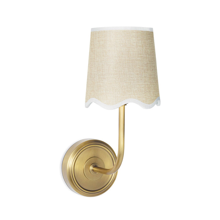 Regina Andrew 15-1167NB One Light Wall Sconce, Natural Brass