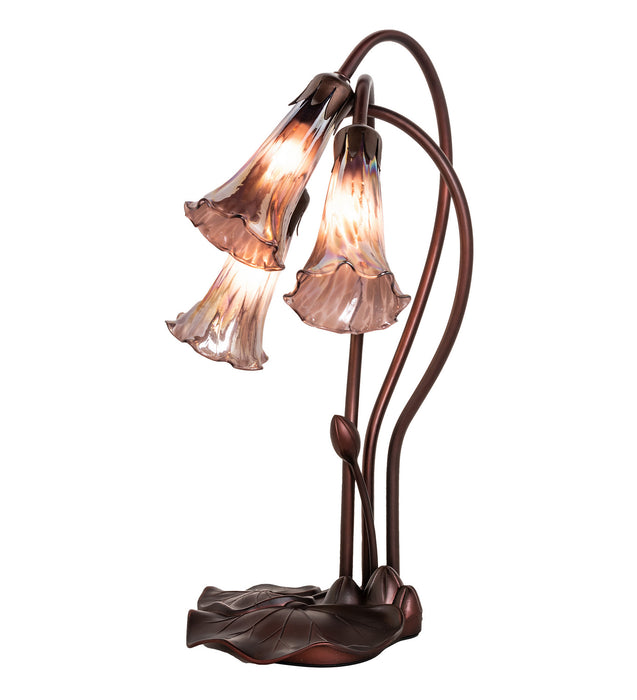 Meyda Tiffany 250826 Three Light Accent Lamp, Mahogany Bronze