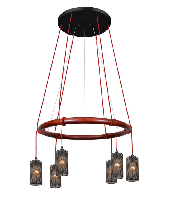 Besa CIRQUE-120V-RD-MS Six Light Pendant