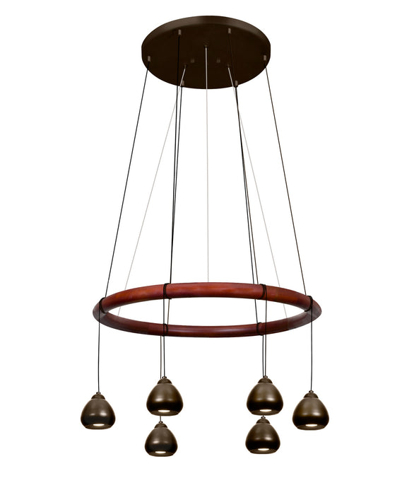 Besa CIRQUE-12V-BR Six Light Pendant, Bronze