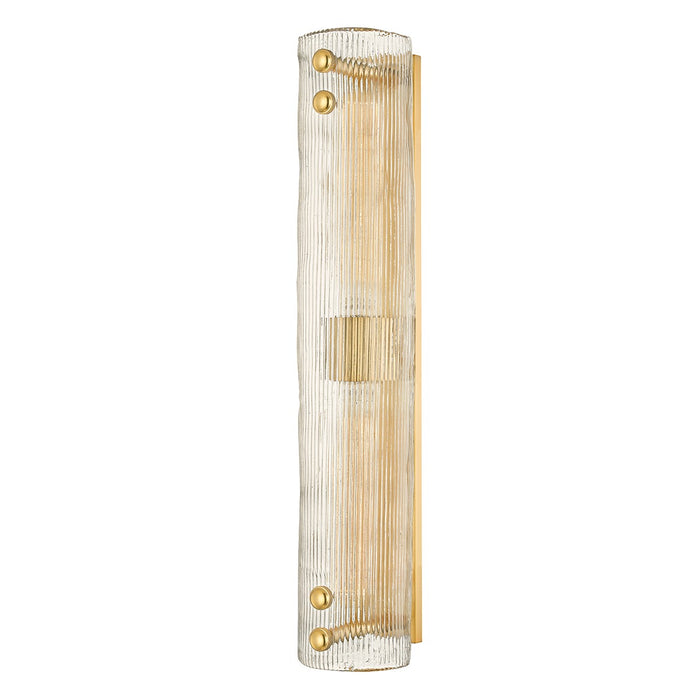 Hudson Valley 1423-AGB Two Light Wall Sconce, Aged Brass