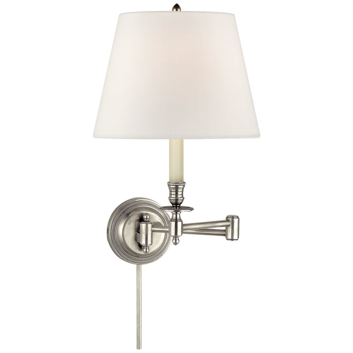 Visual Comfort Signature S 2010AN-L One Light Swing Arm Wall Sconce, Antique Nickel