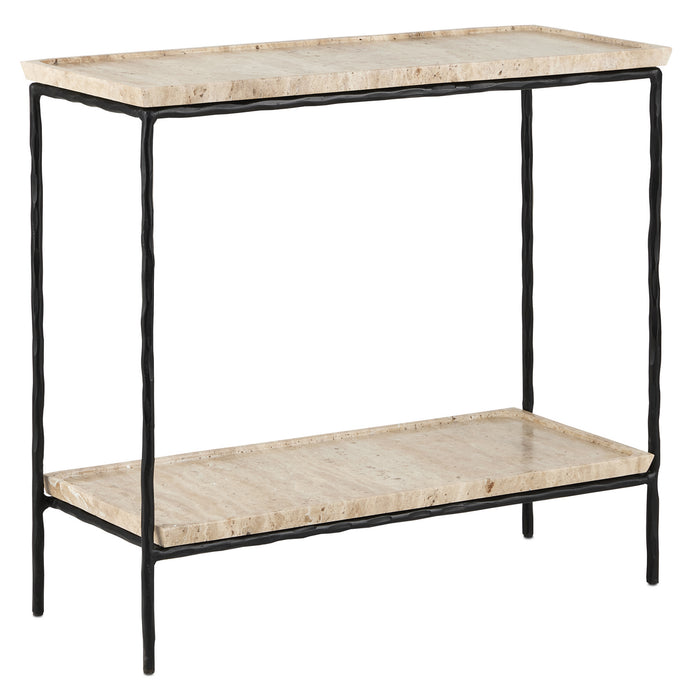 Currey and Company 4000-0136 Side Table, Natural/Black