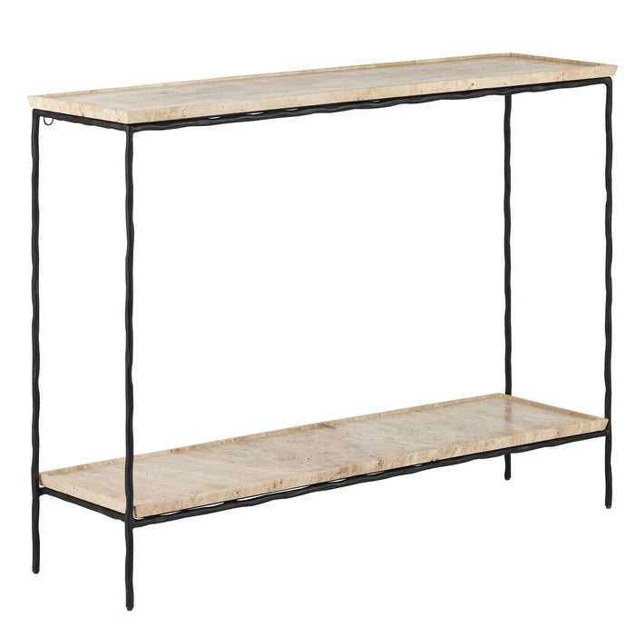 Currey and Company 4000-0137 Console Table, Natural/Black