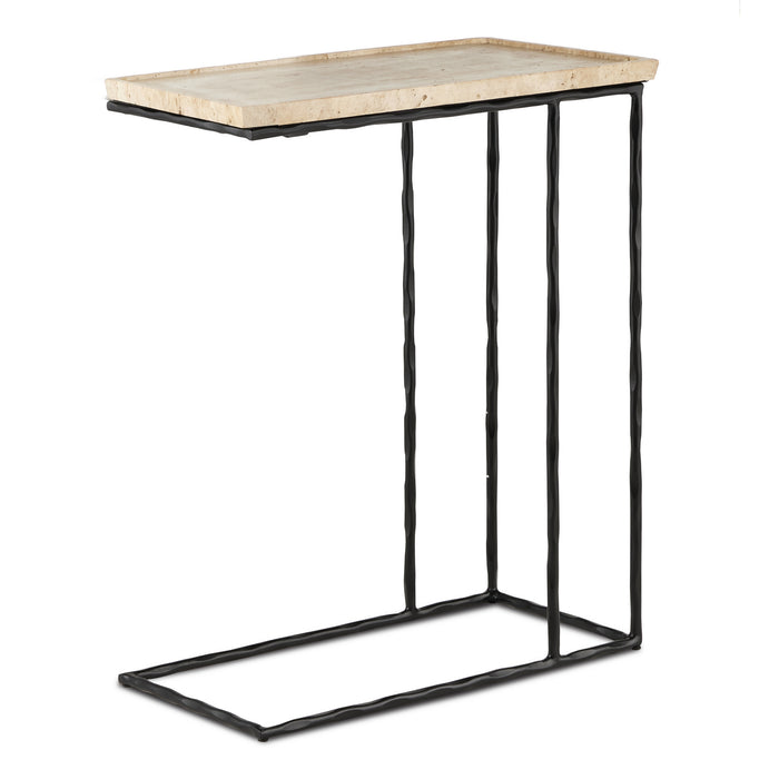 Currey and Company 4000-0139 Table, Natural/Black