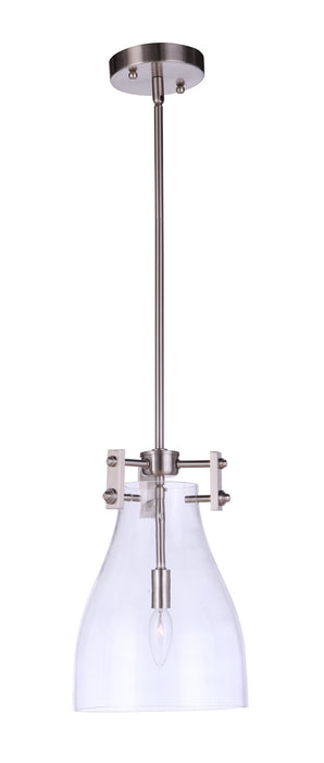 Craftmade 55891-BNK One Light Mini Pendant, Brushed Polished Nickel