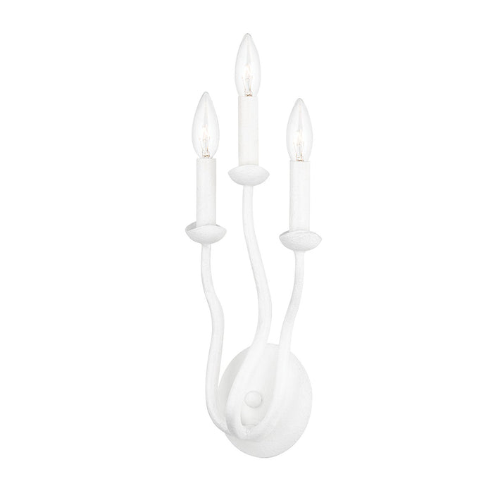 Troy Lighting B1083-GSW Three Light Wall Sconce, Gesso White
