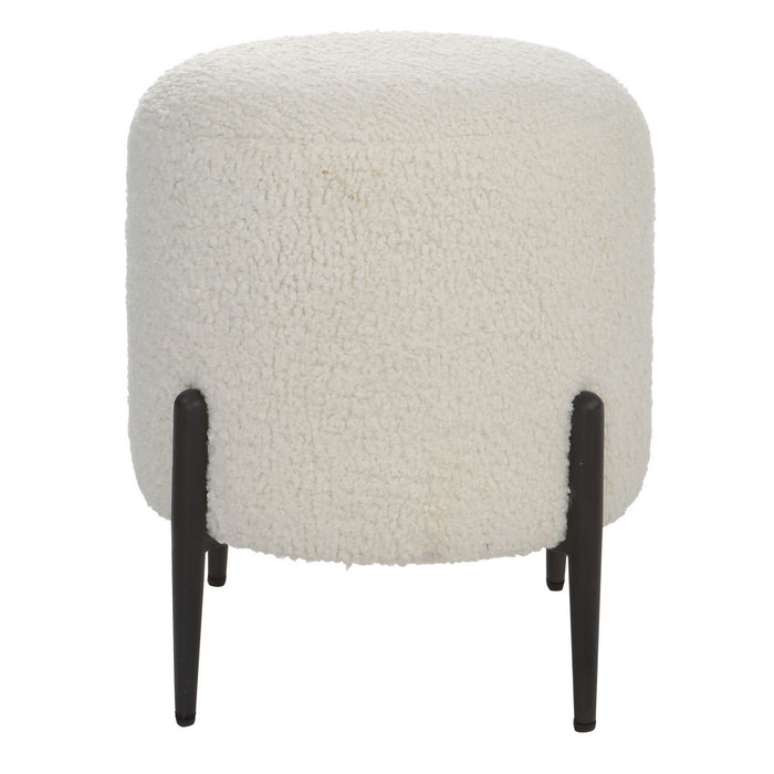 Uttermost 23715 Ottoman, Satin Black