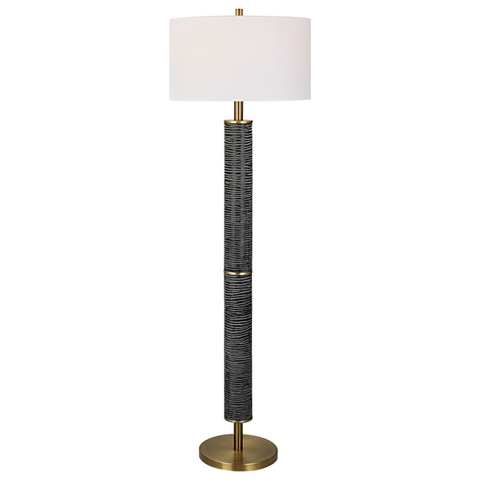 Uttermost 30102 One Light Floor Lamp, Antique Brass