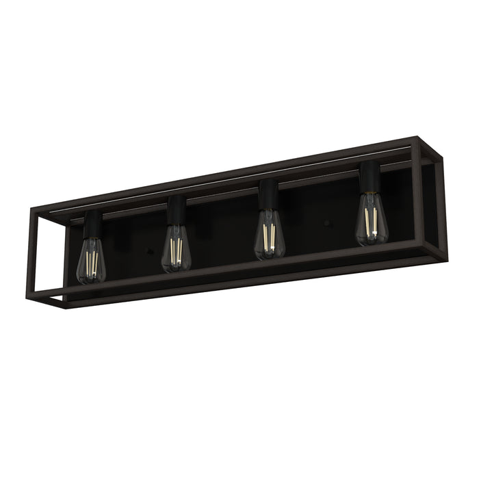 Hunter 19675 Four Light Vanity, Matte Black