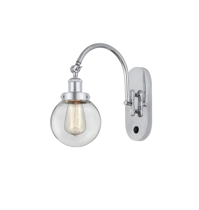 Innovations 918-1W-PC-G202-6 One Light Wall Sconce, Polished Chrome