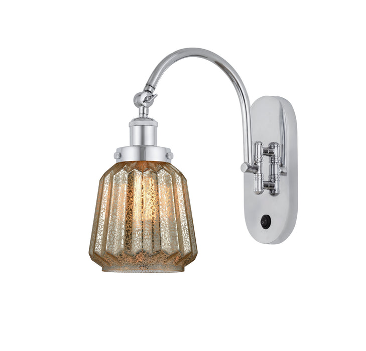 Innovations 918-1W-PC-G146 One Light Wall Sconce, Polished Chrome