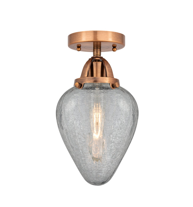 Innovations 288-1C-AC-G165 One Light Semi-Flush Mount, Antique Copper