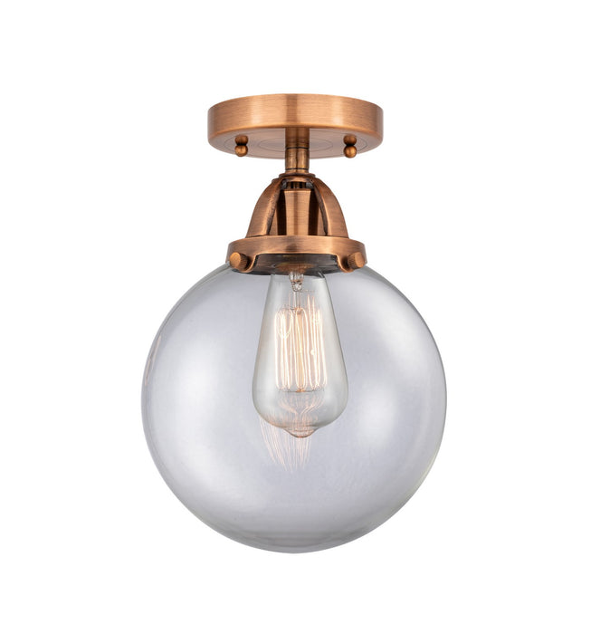 Innovations 288-1C-AC-G202-8-LED LED Semi-Flush Mount, Antique Copper